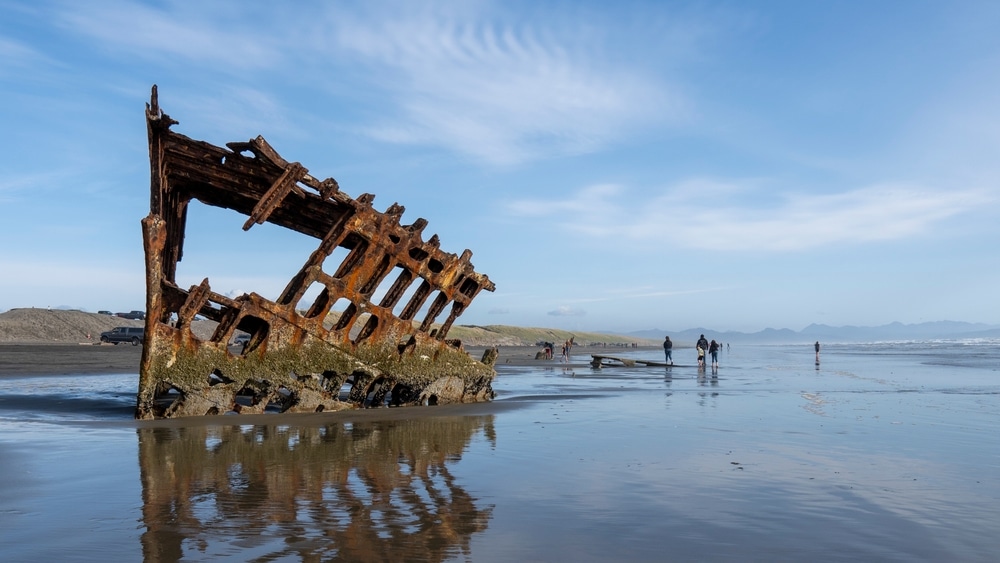 Things to Do in Astoria, Oregon this year, a wreaked boat at Fort Stevens State Park